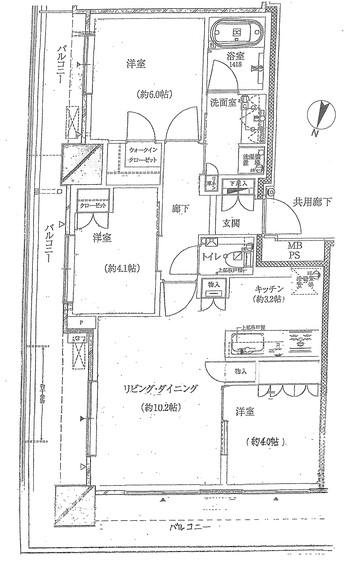 アルファグランデ千桜タワー(3LDK/21階)の間取り写真