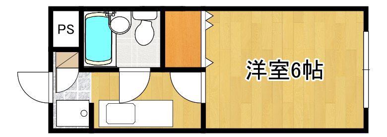 YOSHIDA BILD(1K/4階)の間取り写真