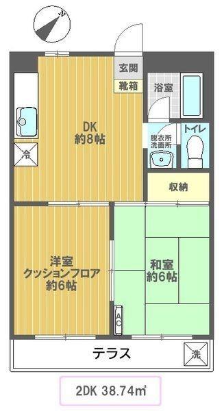 メゾンサヨネ(2DK/1階)の間取り写真