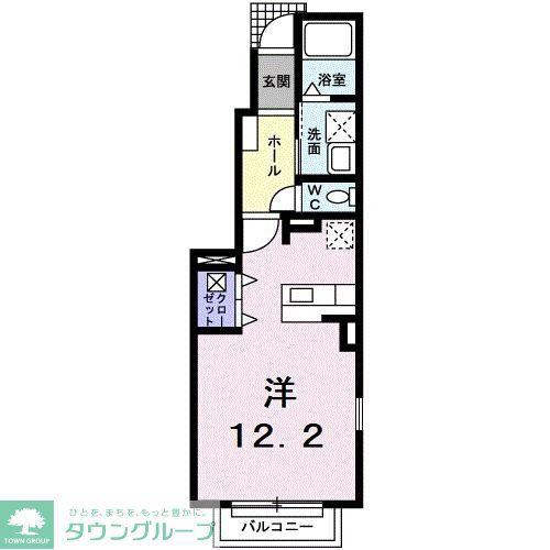 ベルビュー神明(ワンルーム/1階)の間取り写真