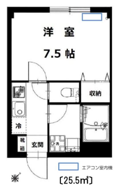 BCASA KITASUNA(1K/1階)の間取り写真
