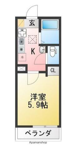 MKY金沢文庫(1K/1階)の間取り写真