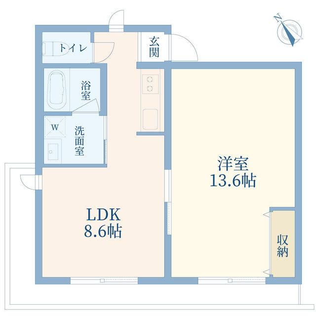 サンコーポ永井(1LDK/2階)の間取り写真