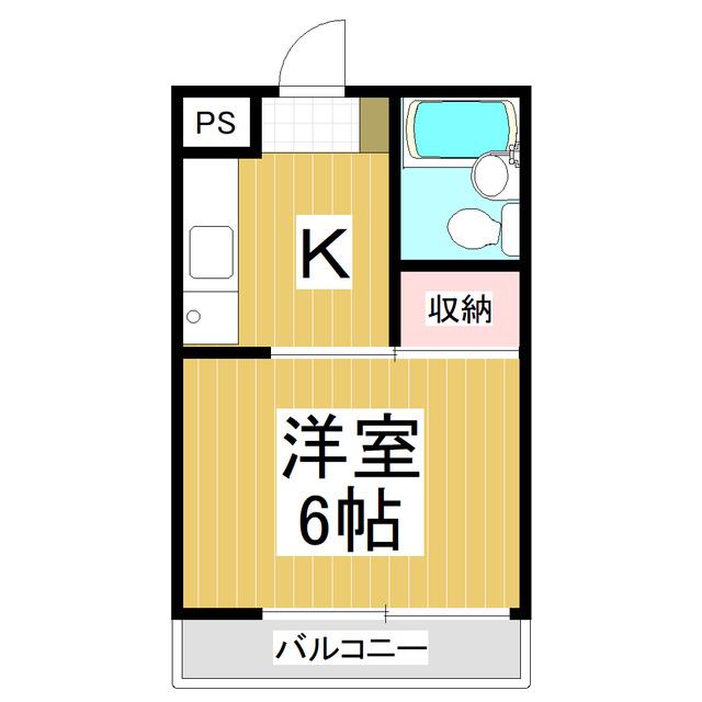 グランヒルズ(1K/2階)の間取り写真