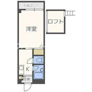 カツタビルディング3号館(1K/1階)の間取り写真