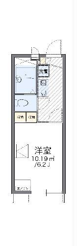 レオパレス旭II(1K/1階)の間取り写真