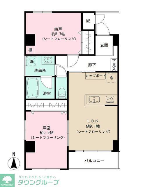 TSROOM(1SLDK/2階)の間取り写真