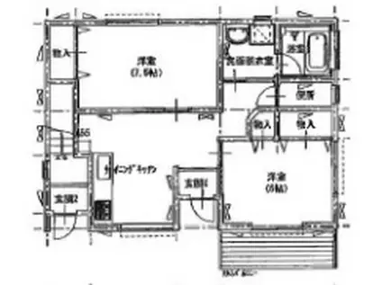 いすみ鉄道 国吉駅 徒歩11分 2階建 築1年(2DK/1階)の間取り写真