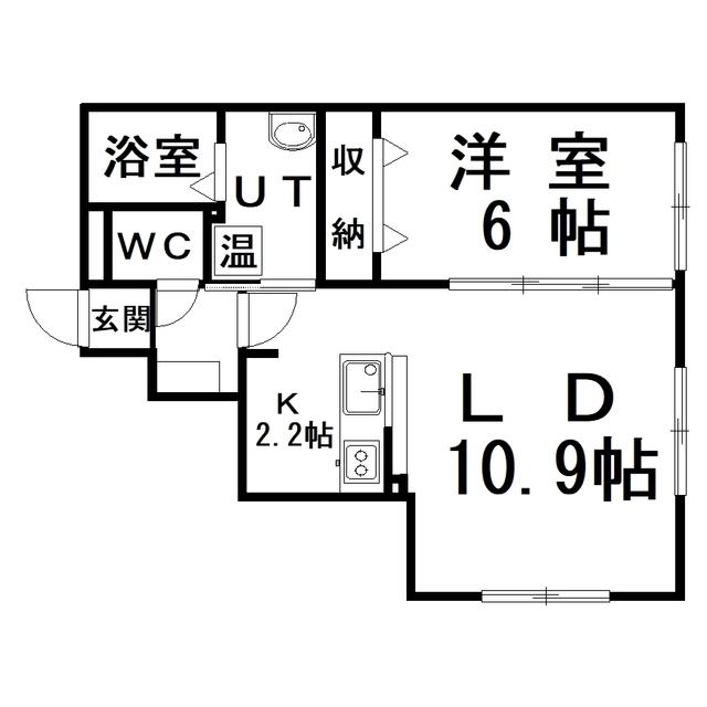 BRISE SEASON愛国東(1LDK/1階)の間取り写真