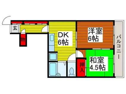 タカラサンロージェ(2DK/5階)の間取り写真