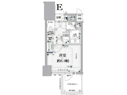 エスリード神戸三宮ヒルズ(1K/9階)の間取り写真