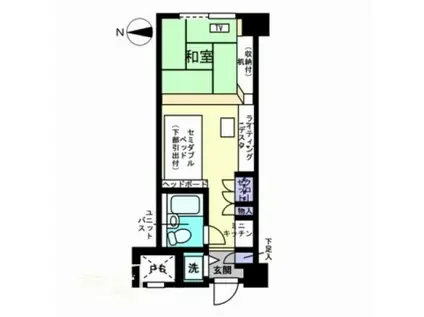 アルファコンフォート鹿児島(ワンルーム/7階)の間取り写真