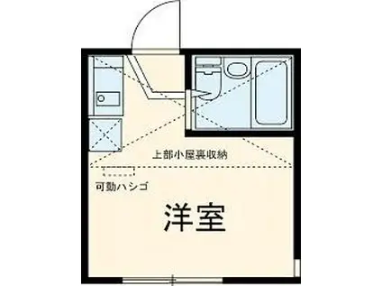 ユナイト上町ウィラッコディー(ワンルーム/1階)の間取り写真