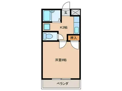 COMFORT98(1K/2階)の間取り写真
