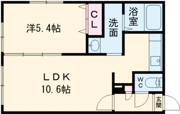 PASTORALE(1LDK/3階)の間取り写真