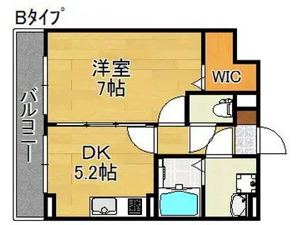 プリムローズ(1DK/2階)の間取り写真