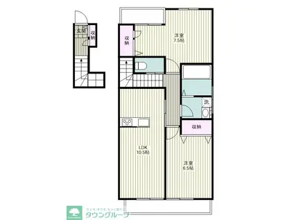 AVENTE(2SLDK/2階)の間取り写真