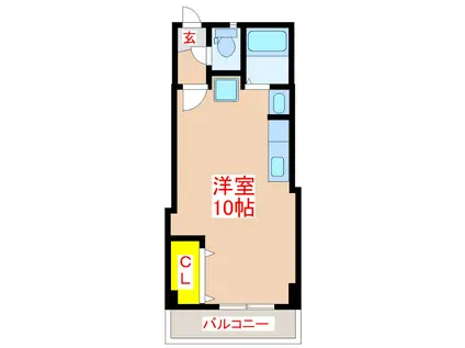 松山ビル(ワンルーム/3階)の間取り写真