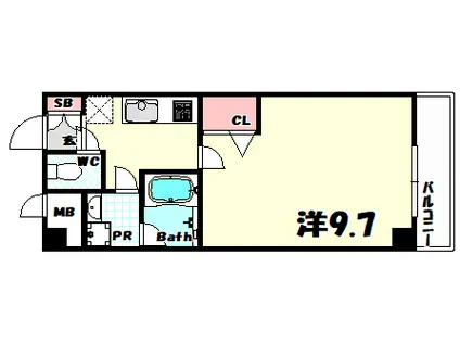 VILLA MARIAII(1K/3階)の間取り写真