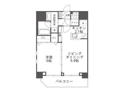 TOTSU RESIDENCE 渋谷本町 東通レジデンス渋谷本町(1LDK/14階)の間取り写真
