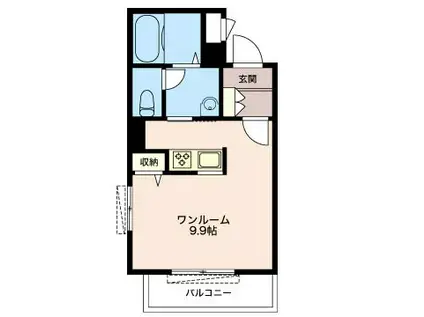 フォルトゥーナ(ワンルーム/2階)の間取り写真