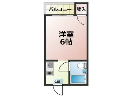 エスポワール深江(ワンルーム/3階)の間取り写真