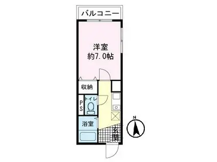 ウィン・ロイヤルプラザ加藤学園前(1K/4階)の間取り写真