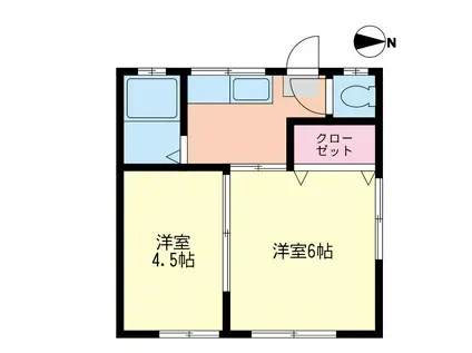伊東アパート(2K/2階)の間取り写真