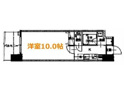 ウイング宝町ファイブ(1K/12階)の間取り写真
