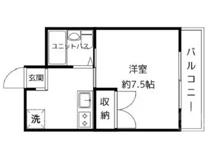 ナンノ第12号館(1K/3階)の間取り写真