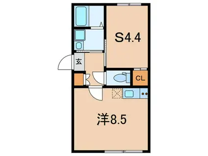 THE SANCTUS 品川 サウス(ワンルーム/3階)の間取り写真