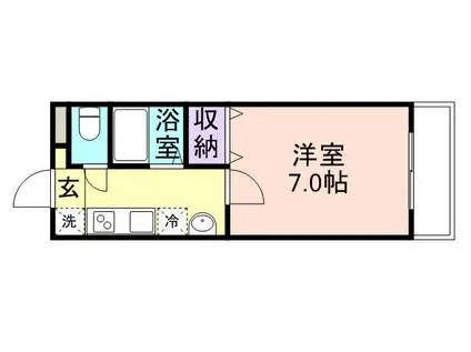 フィオーレN(1K/3階)の間取り写真