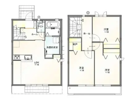 VRANZ博多南(3LDK/1階)の間取り写真