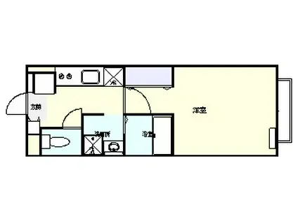 OKマンションII(1K/2階)の間取り写真