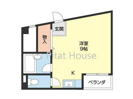 ピュア紀三井寺(ワンルーム/3階)の間取り写真