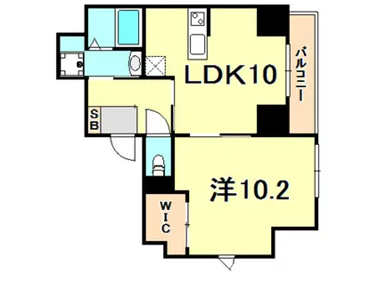 グランアクシス(1LDK/6階)の間取り写真