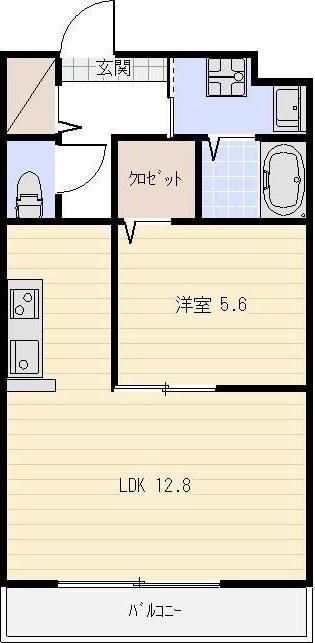 ラパノス(1LDK/1階)の間取り写真