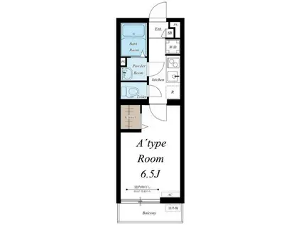 リブリ・HARVEST南林間(1K/3階)の間取り写真
