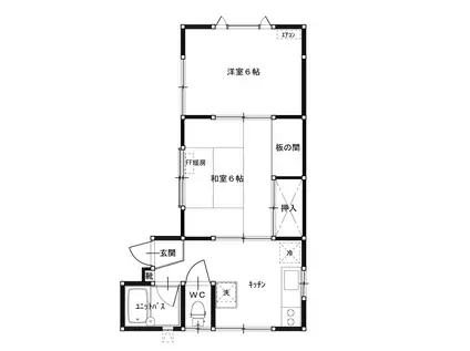 ユース海老島(2DK/1階)の間取り写真