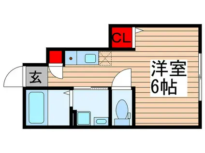 オランジェ(ワンルーム/1階)の間取り写真