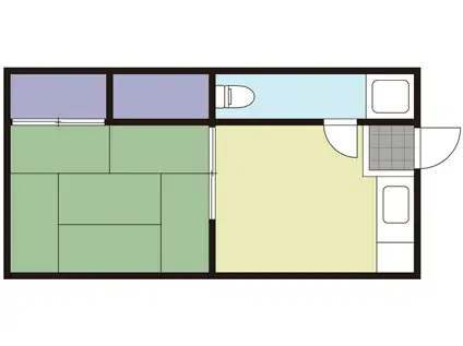 さつき荘(1K/1階)の間取り写真