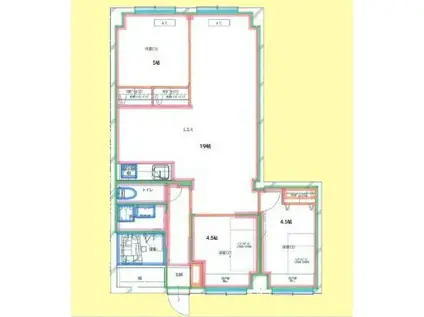 大森ハイツ(3LDK/6階)の間取り写真