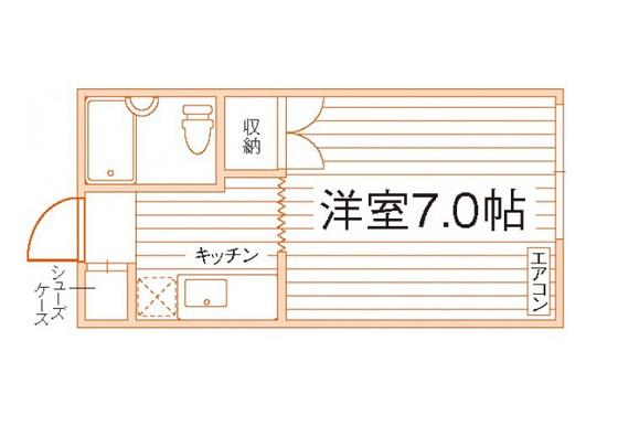 EMMA大和町(ワンルーム/1階)の間取り写真