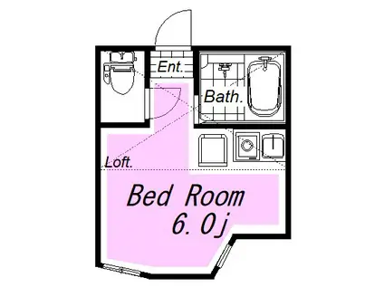 ユナイト保土ヶ谷ペレストロイカ(ワンルーム/1階)の間取り写真