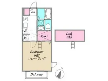 リアンドゥ(1K/1階)の間取り写真