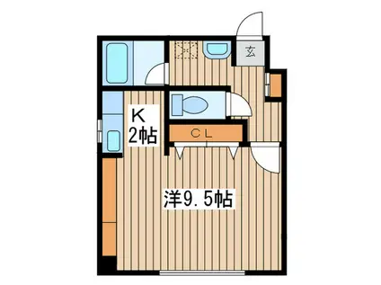 トミイビルNO.16(1K/4階)の間取り写真