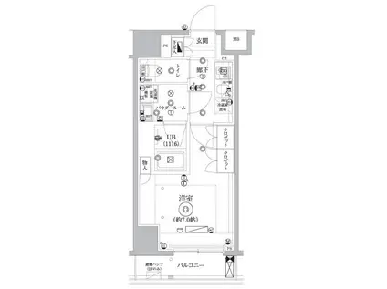 セジョリ東陽町(1K/3階)の間取り写真