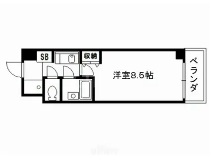 アスカ聚楽(1K/5階)の間取り写真