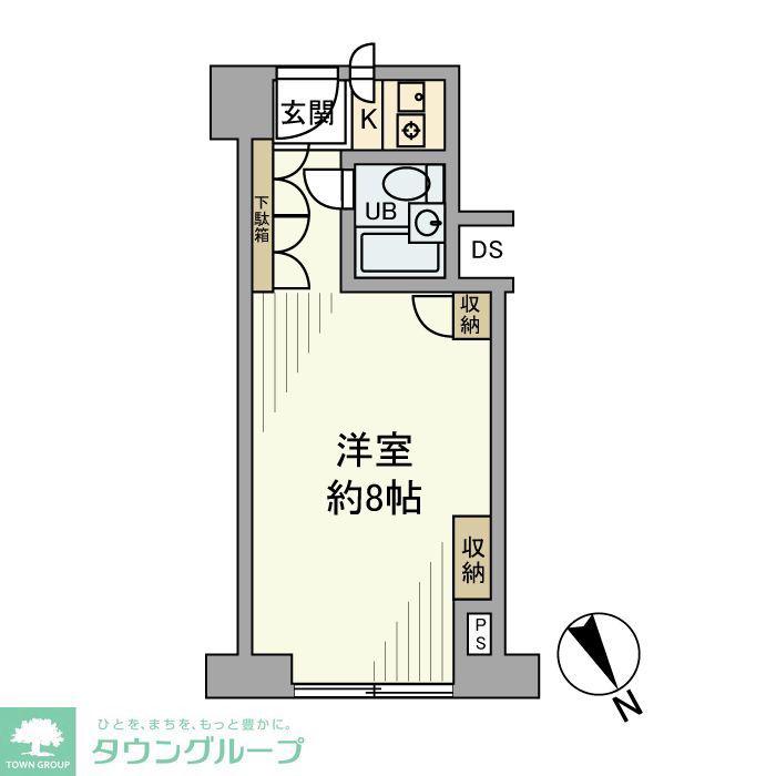 ニューステイトメナー(ワンルーム/8階)の間取り写真