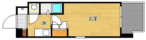 ANNEX牧本(1K/4階)の間取り写真